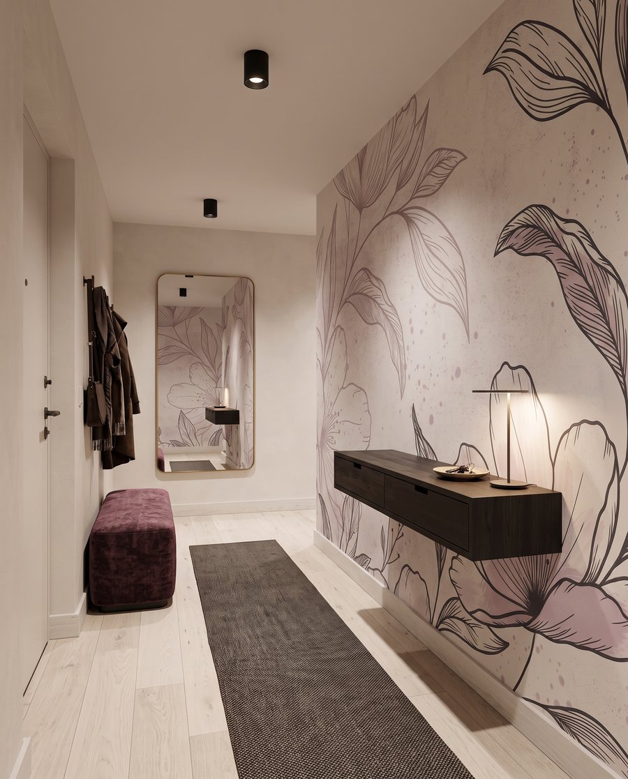 Ramo florido num interior