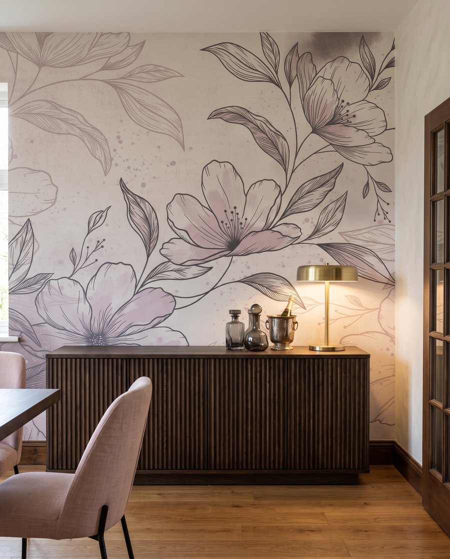 Ramo florido num interior