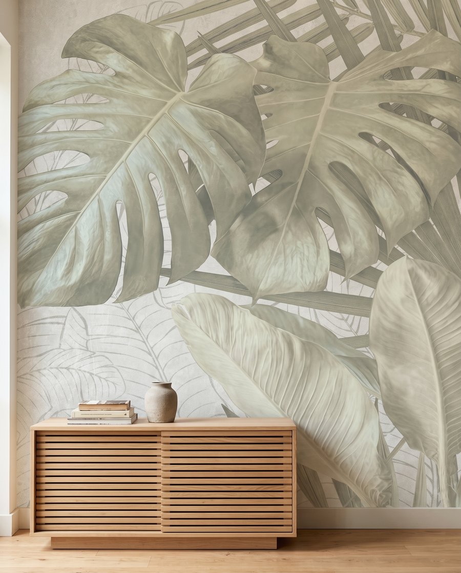 Folhas tropicais desenhadas — interior 5