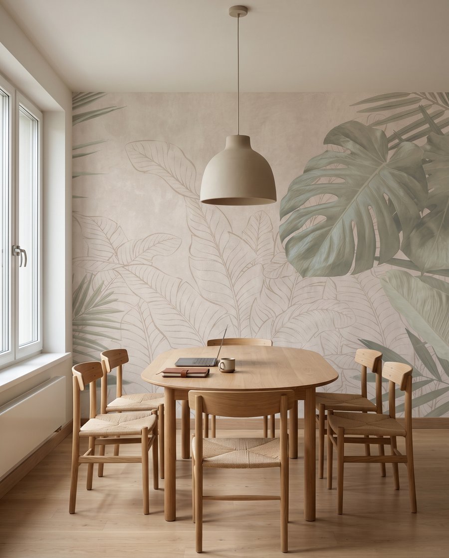 Folhas tropicais desenhadas — interior 5