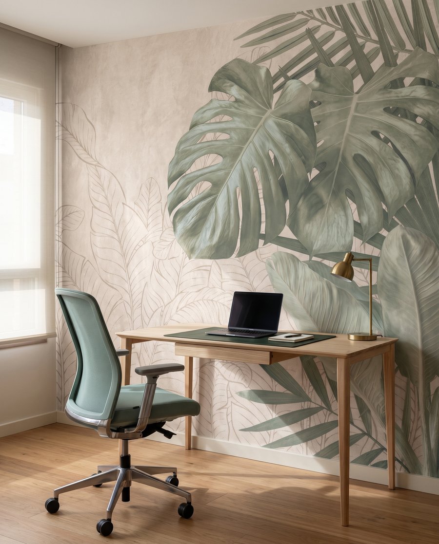 Folhas tropicais desenhadas — interior 6