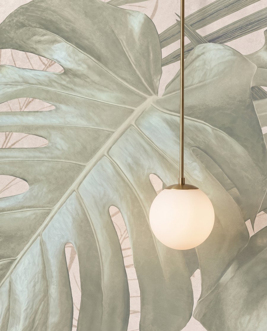 Folhas tropicais desenhadas — detalhe