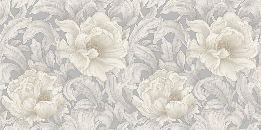 Flores brancas ornamentais — design completo