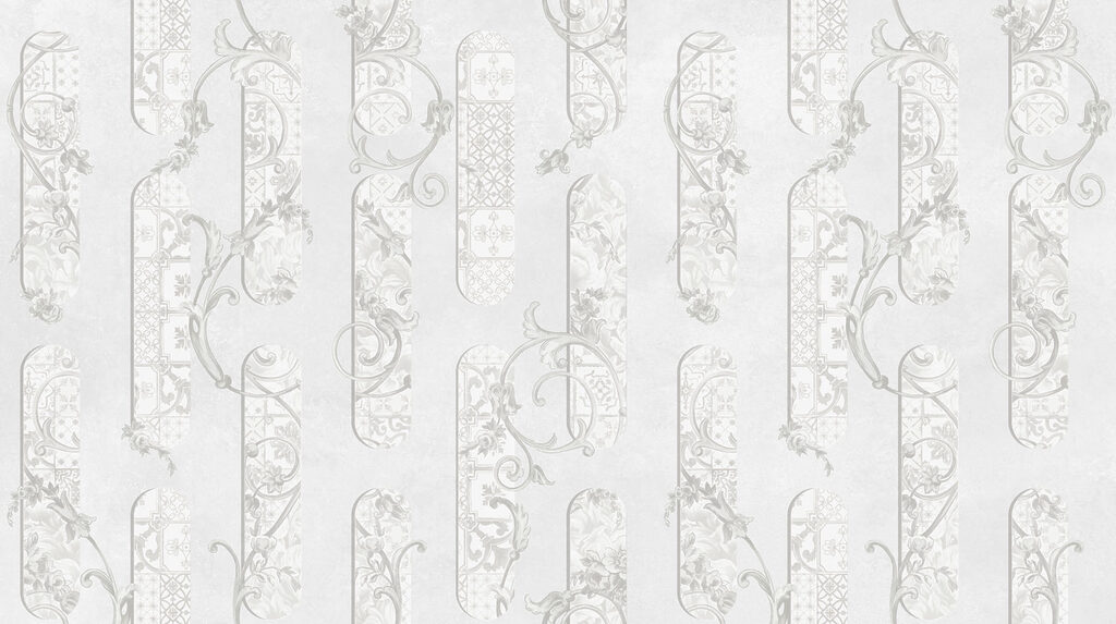 Volutas em faixas — design completo