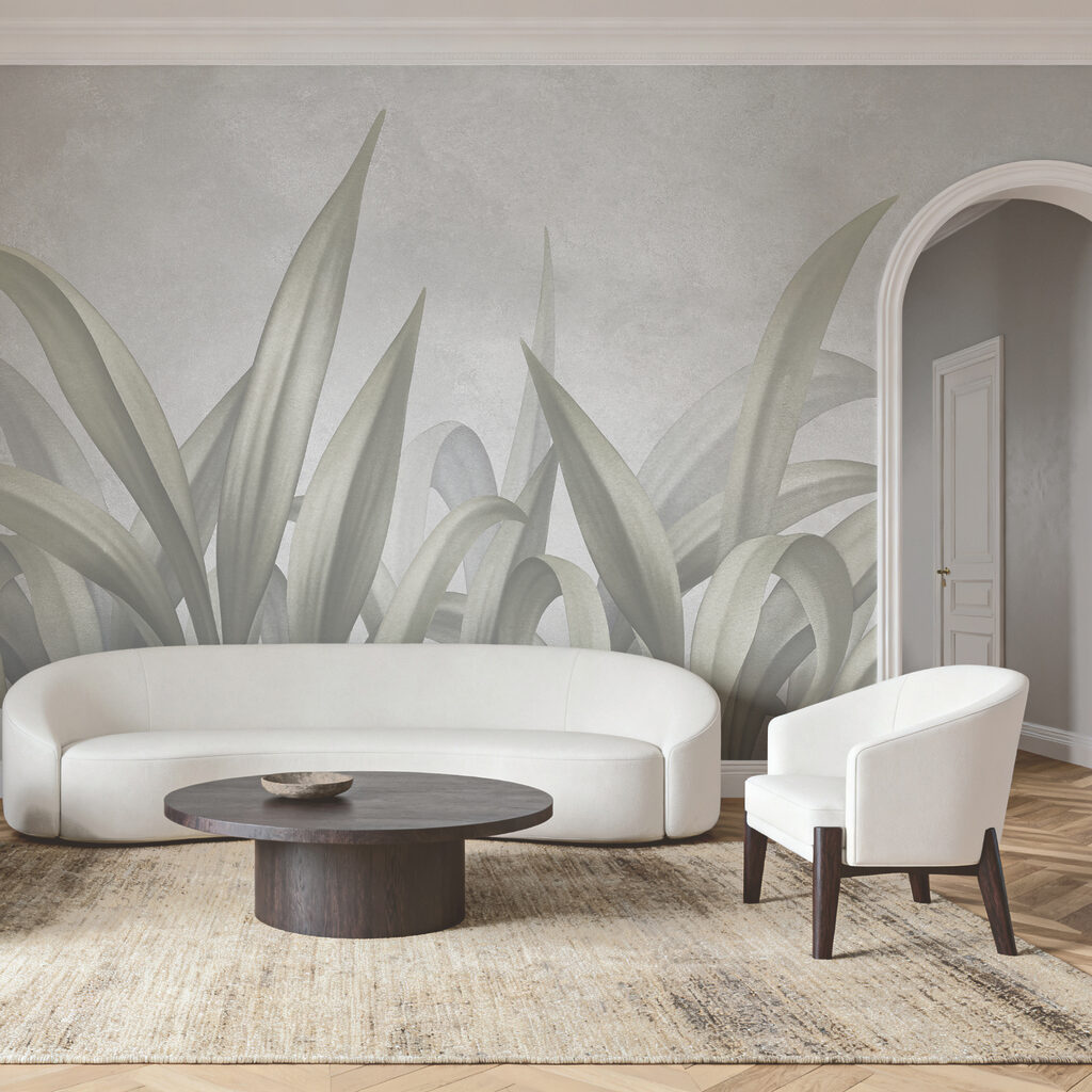 Folhas longas verdes — interior 2