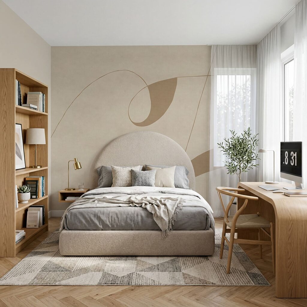 Linhas soltas e manchas num interior