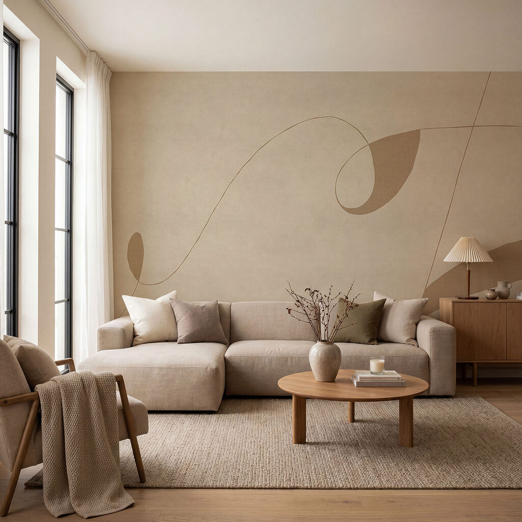 Linhas soltas e manchas num interior