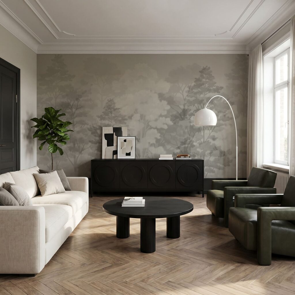 Árvores em névoa suave — interior 2