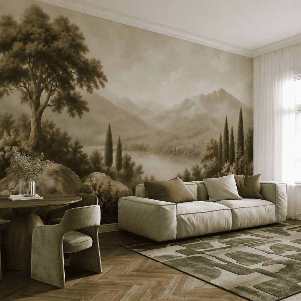 Lago entre ciprestes — interior 4