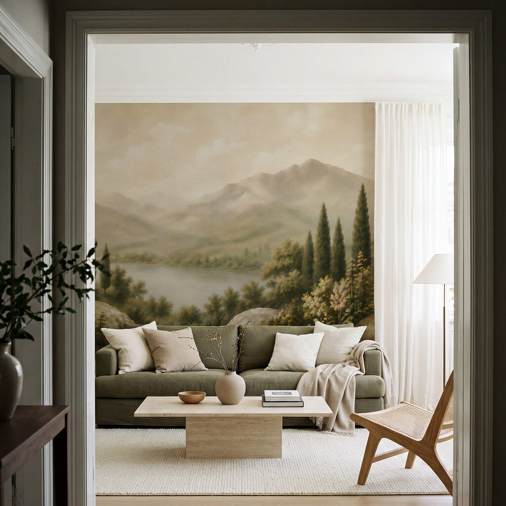 Lago entre ciprestes — interior 5