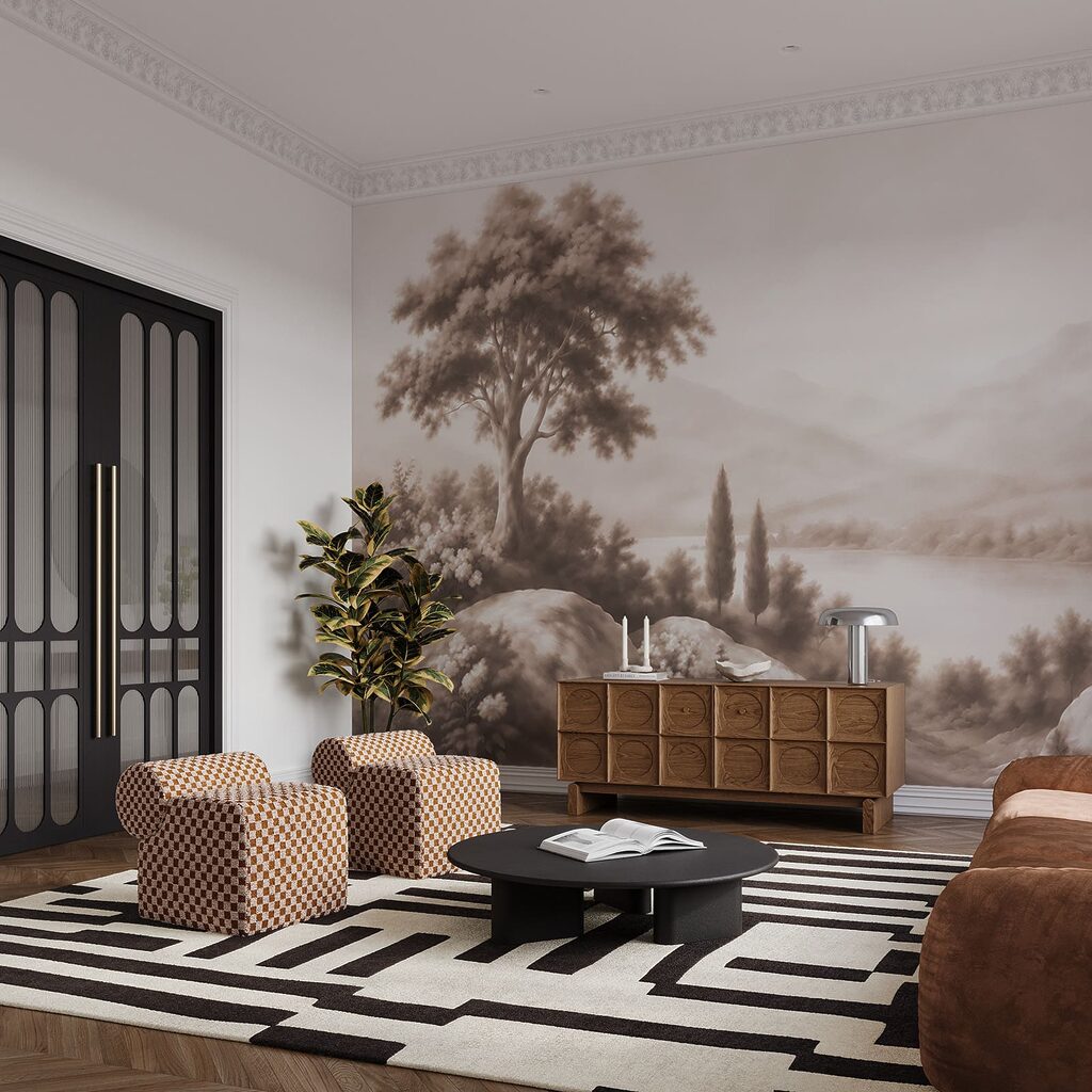 Lago entre ciprestes — interior 5