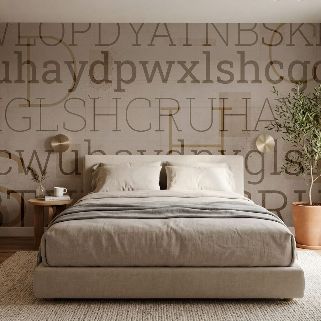 Letras sobre camadas gastas — interior 2