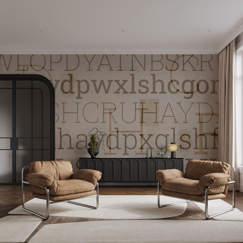 Letras sobre camadas gastas — interior 3