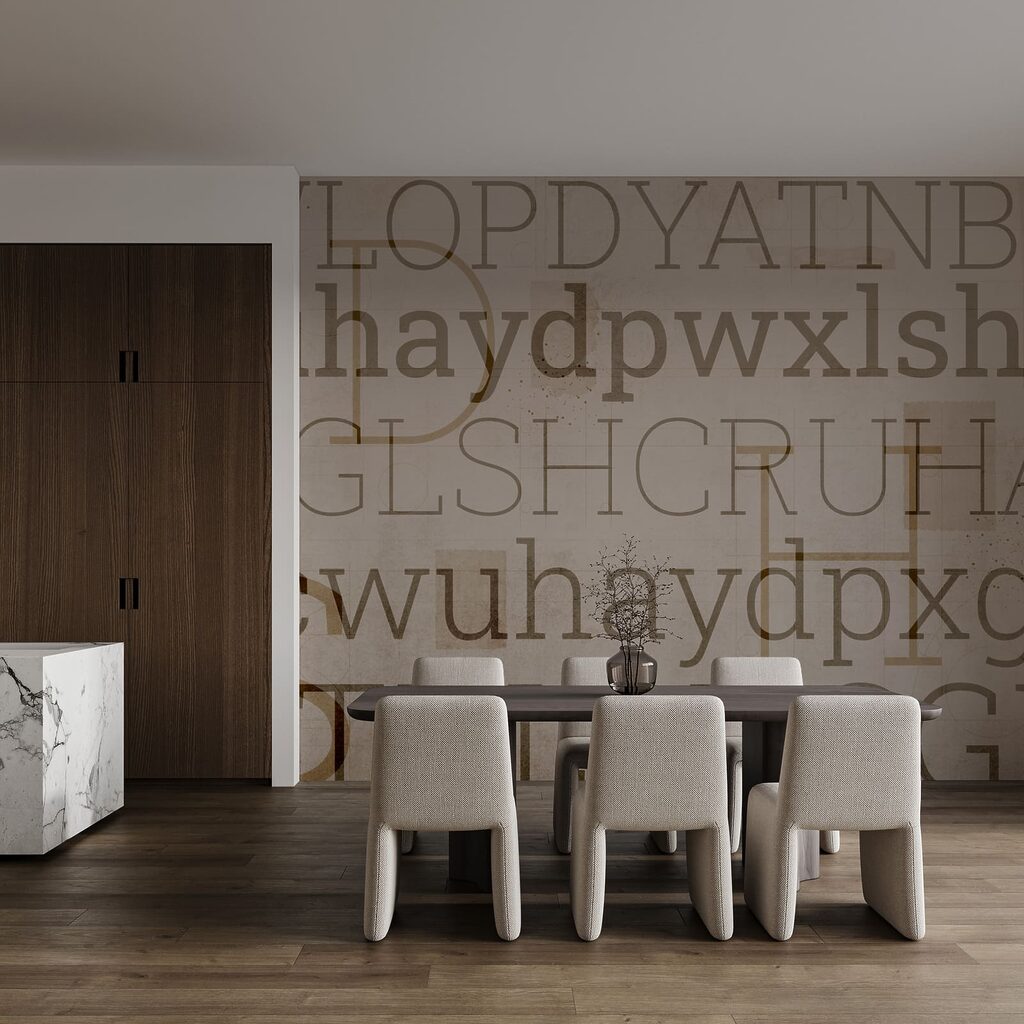 Letras sobre camadas gastas — interior 4