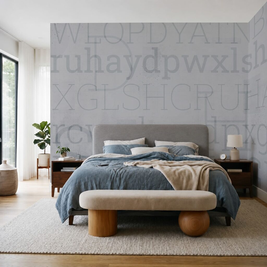 Letras sobre camadas gastas — interior 2
