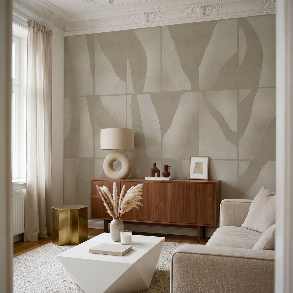 Folhas numa grelha num interior