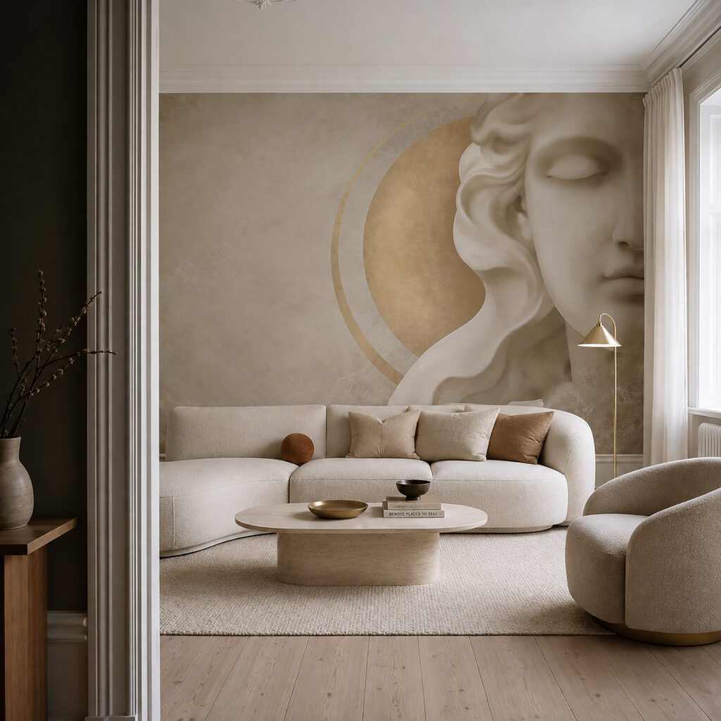 Rosto clássico, disco dourado — interior 3