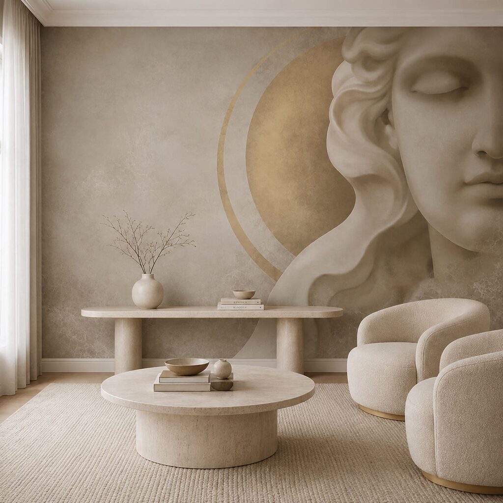 Rosto clássico, disco dourado — interior 4
