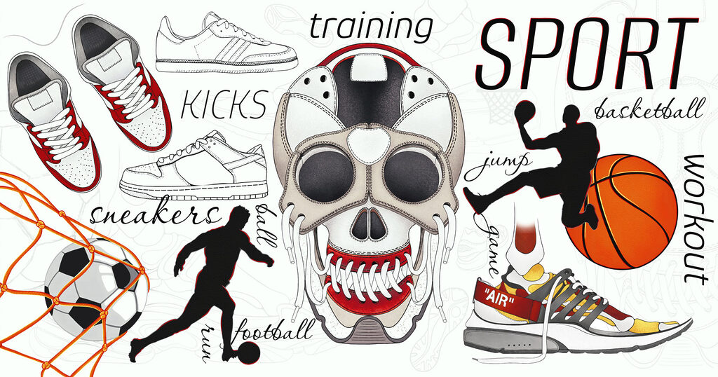 Desporto divertido — design completo