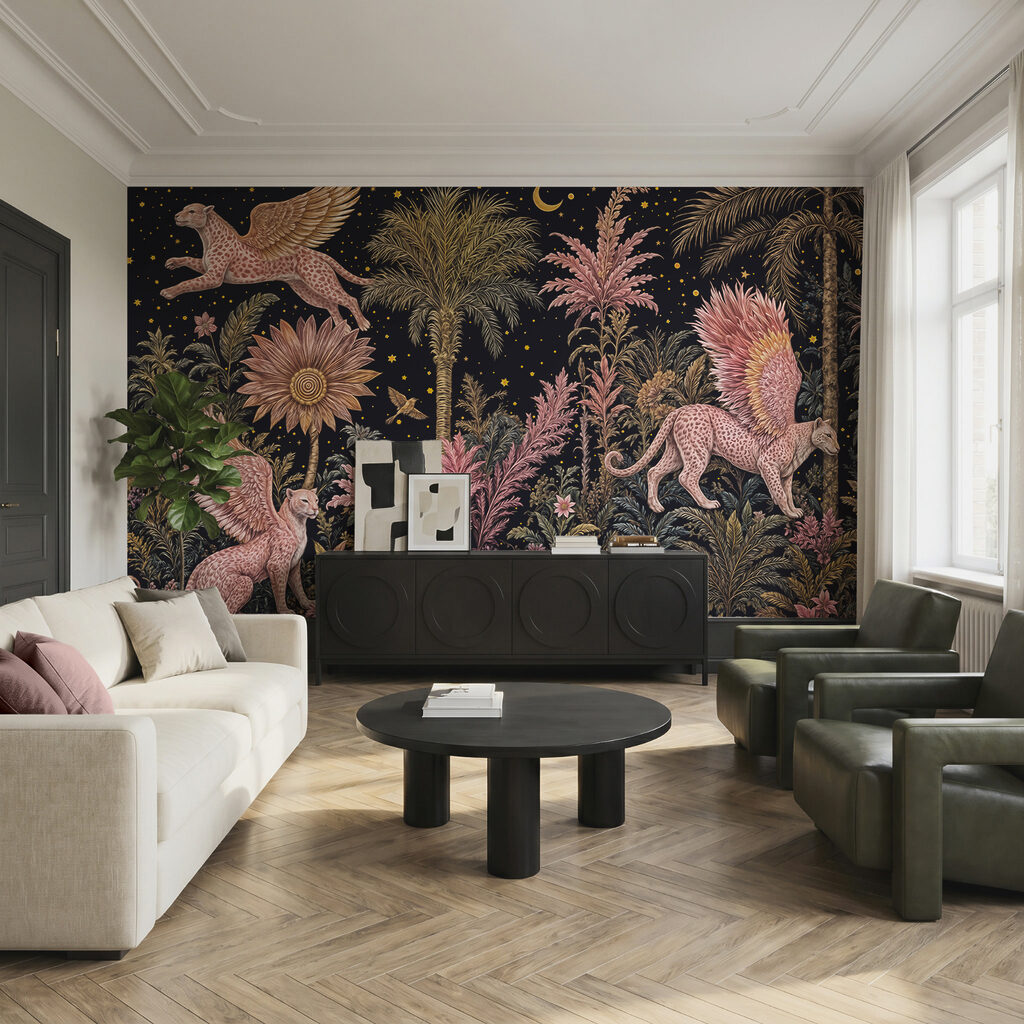 Gatos alados entre flores — interior 3
