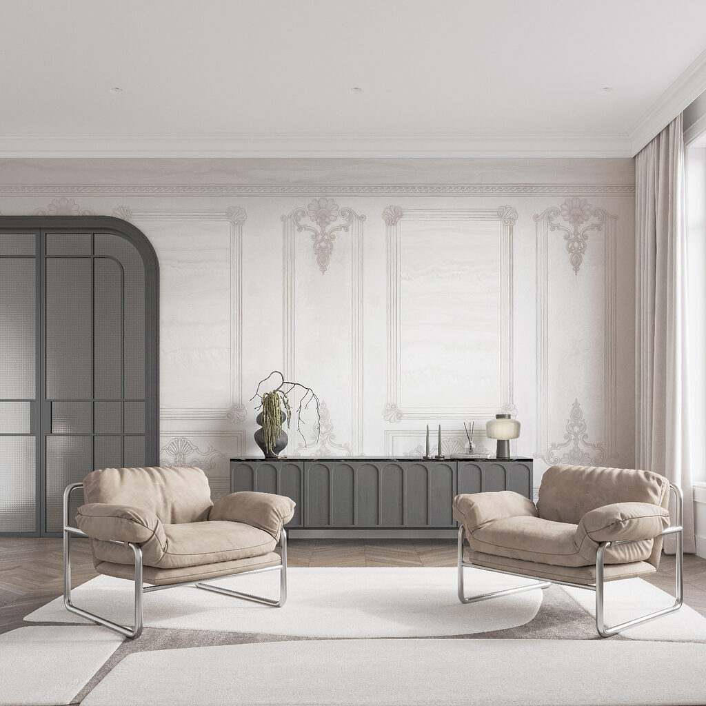 Parede com molduras — interior 2