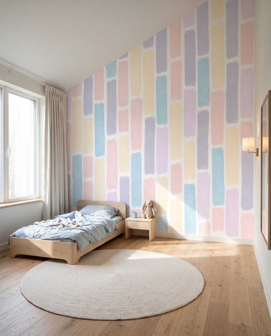 Blocos em tons pastel — interior 3