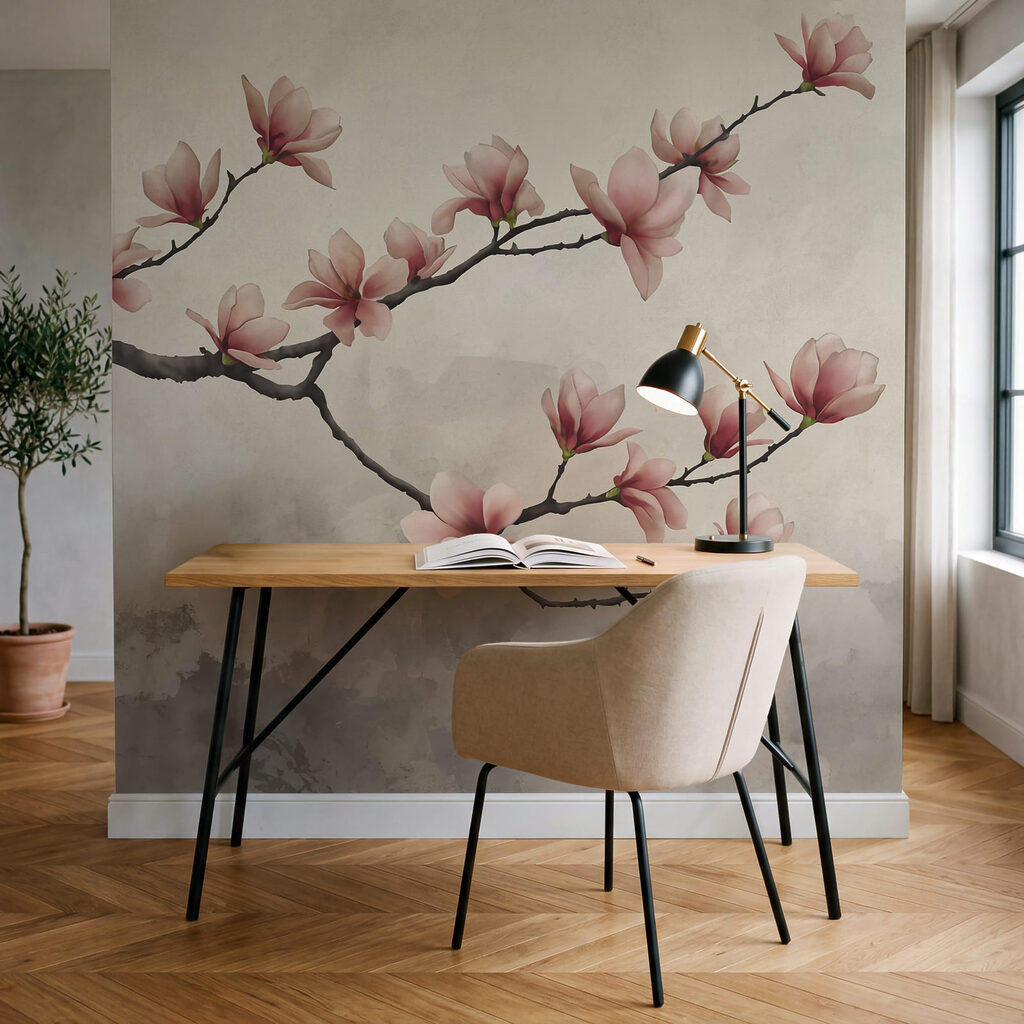 Ramo florido na névoa — interior 3