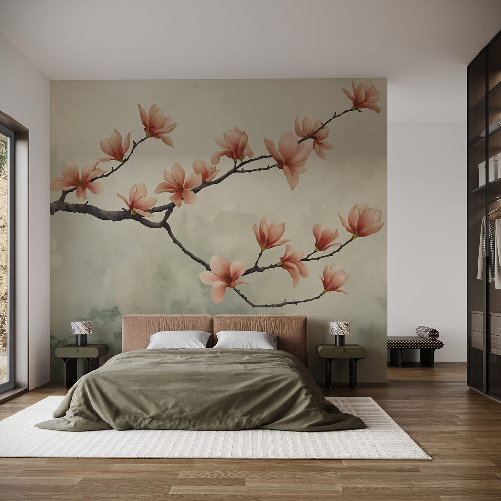 Ramo florido na névoa — interior 2