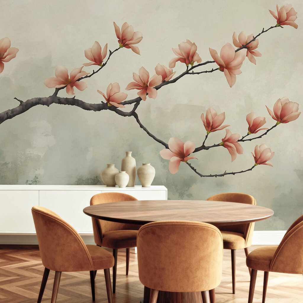 Ramo florido na névoa — interior 3