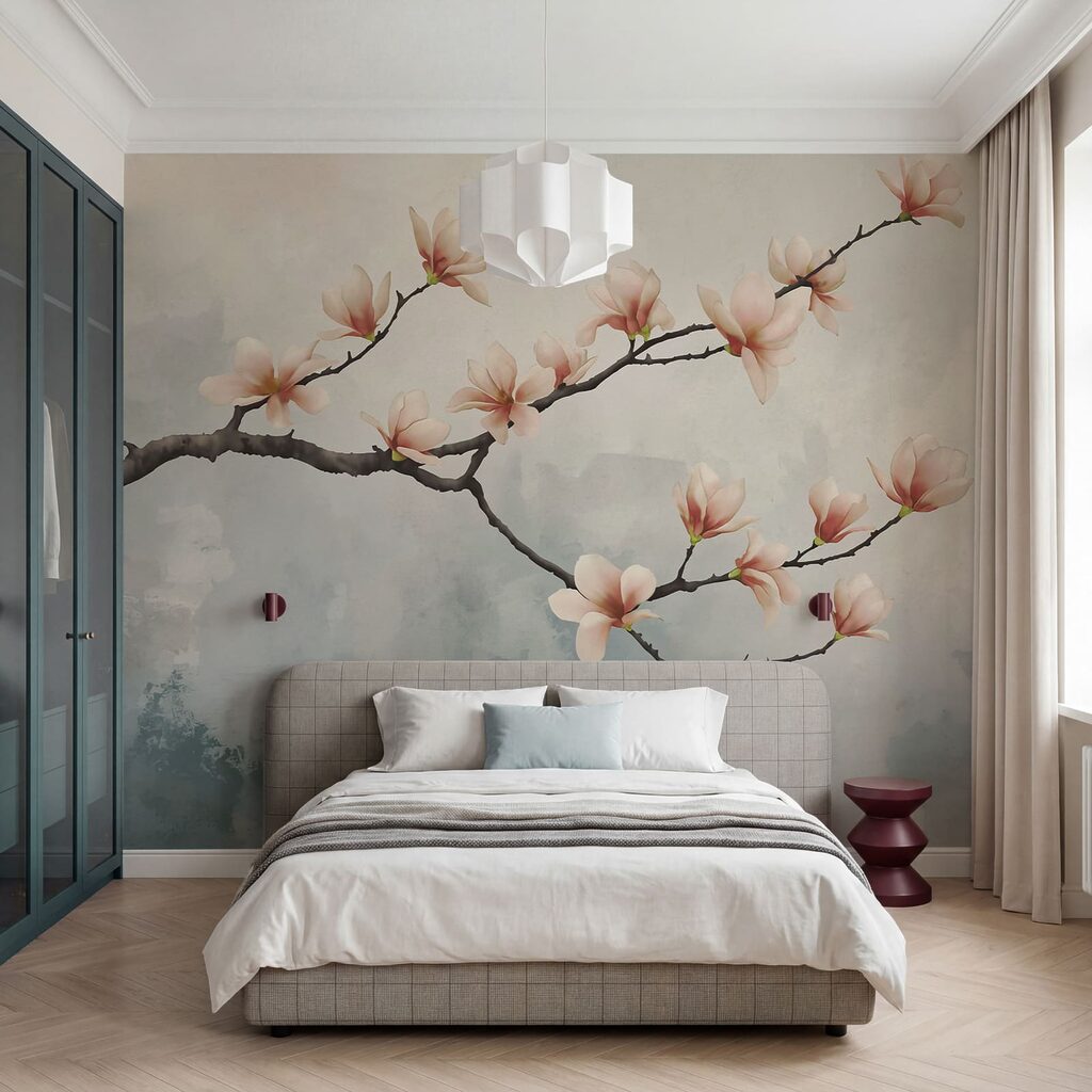 Ramo florido na névoa — interior 1