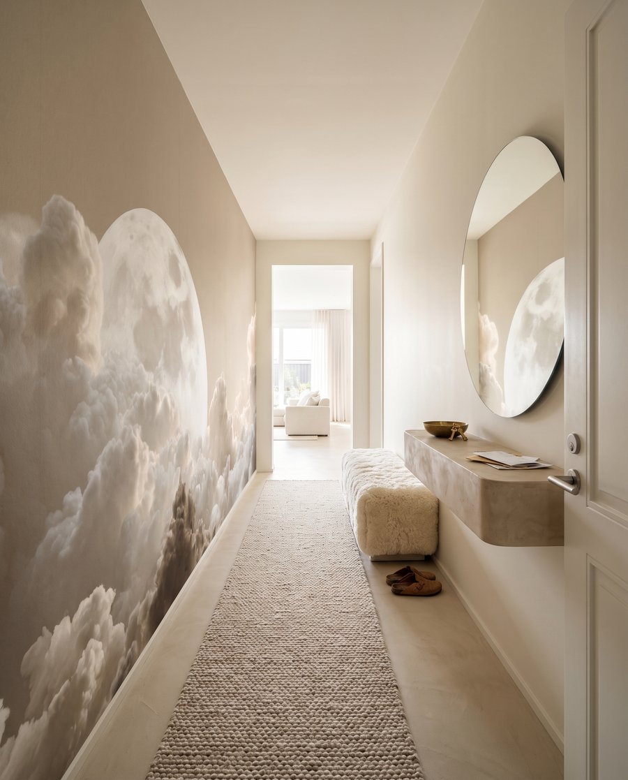 Lua cheia sobre nuvens — interior 4