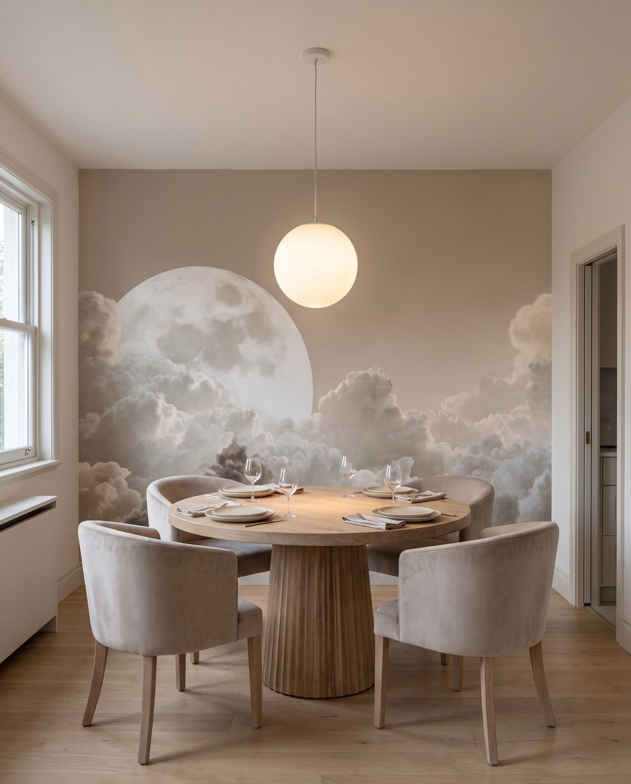 Lua cheia sobre nuvens — interior 5