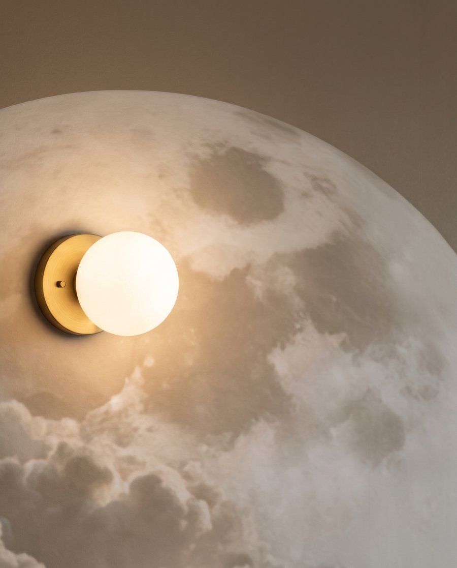 Lua cheia sobre nuvens — detalhe