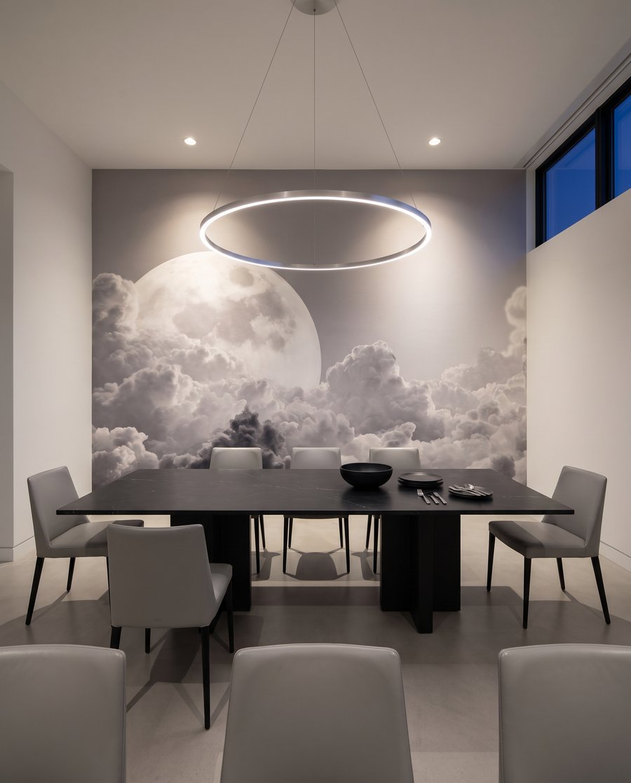 Lua cheia sobre nuvens — interior 5