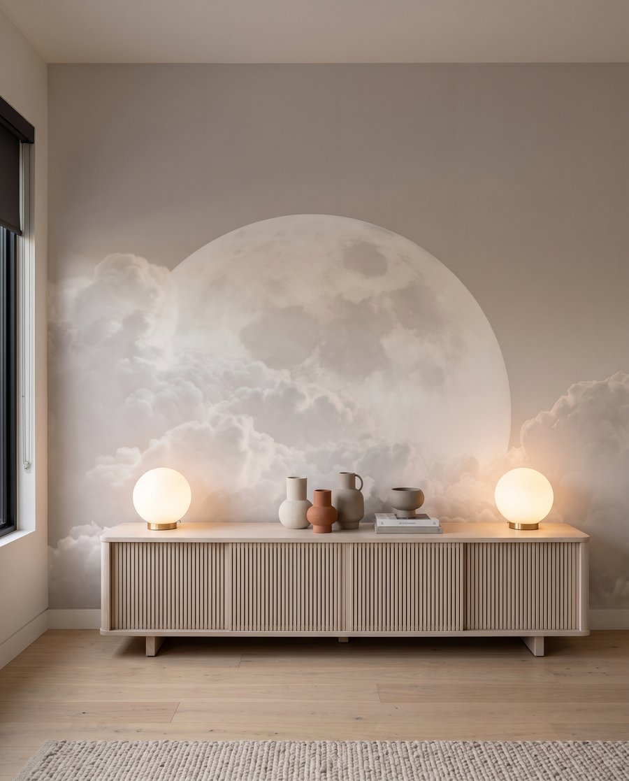 Lua cheia sobre nuvens — interior 4