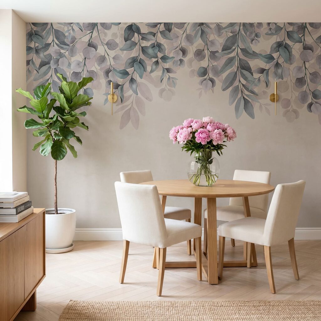 Folhas pendentes sobre patina — interior 1