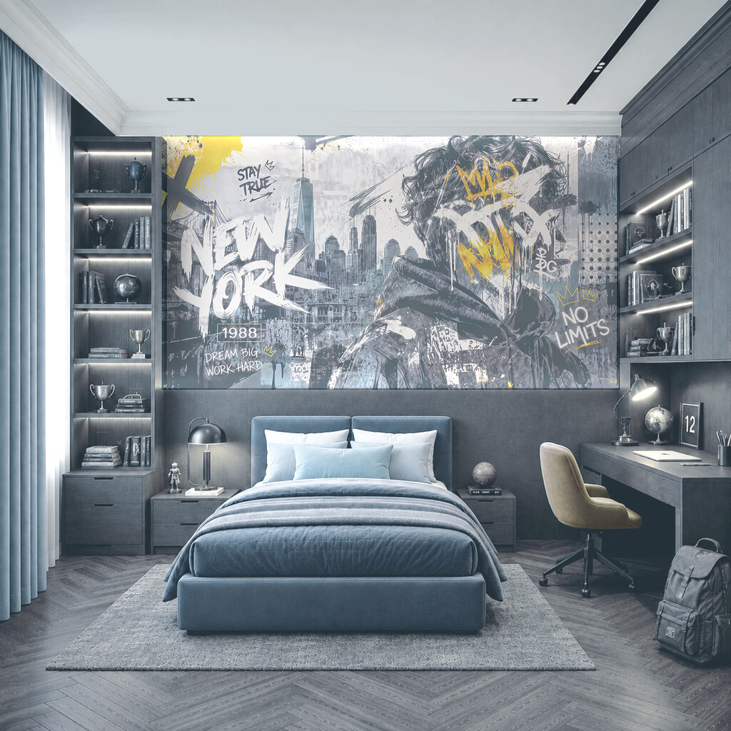 Grafitis urbanos num interior