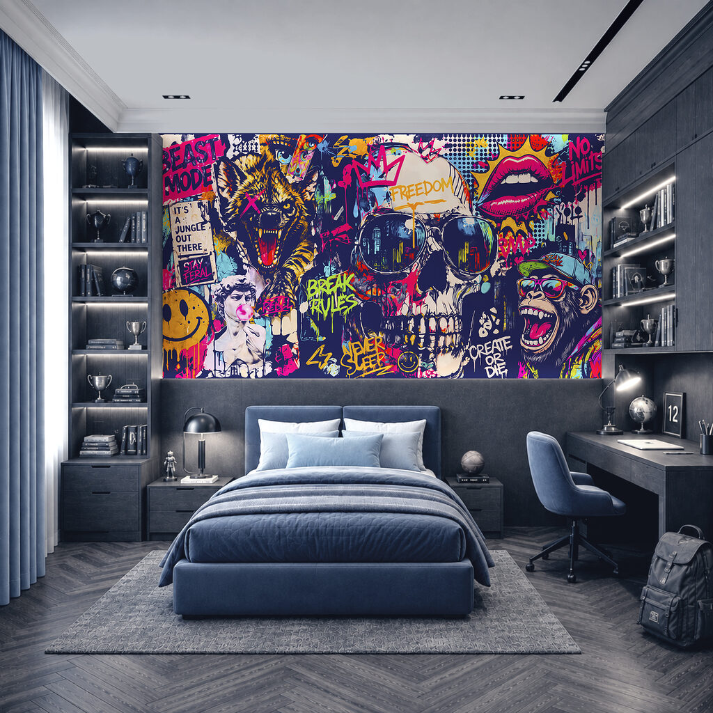Caveira em graffiti — interior 2