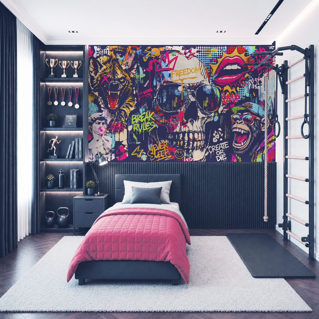 Caveira em graffiti — interior 4