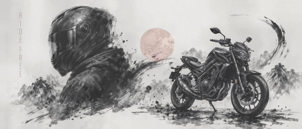 Moto sob o sol — design completo