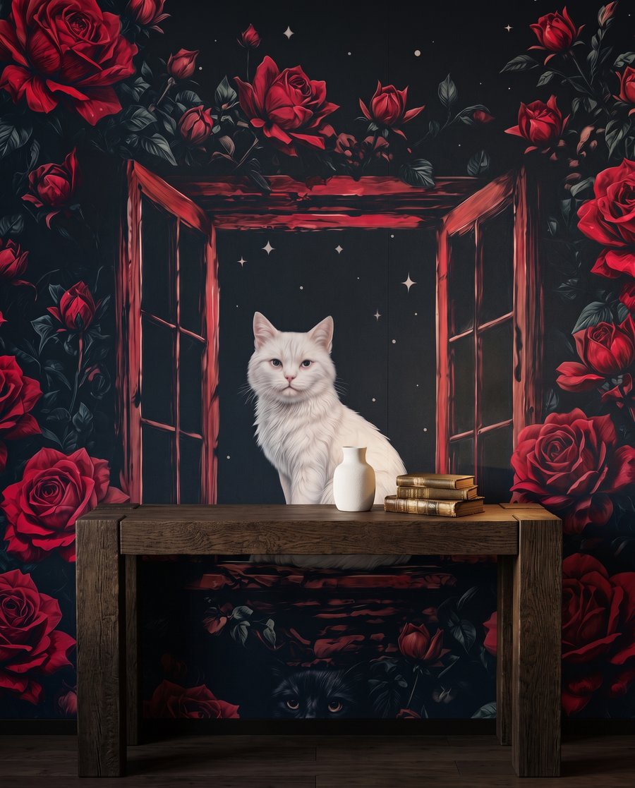 Gatos nas janelas abertas — interior 3