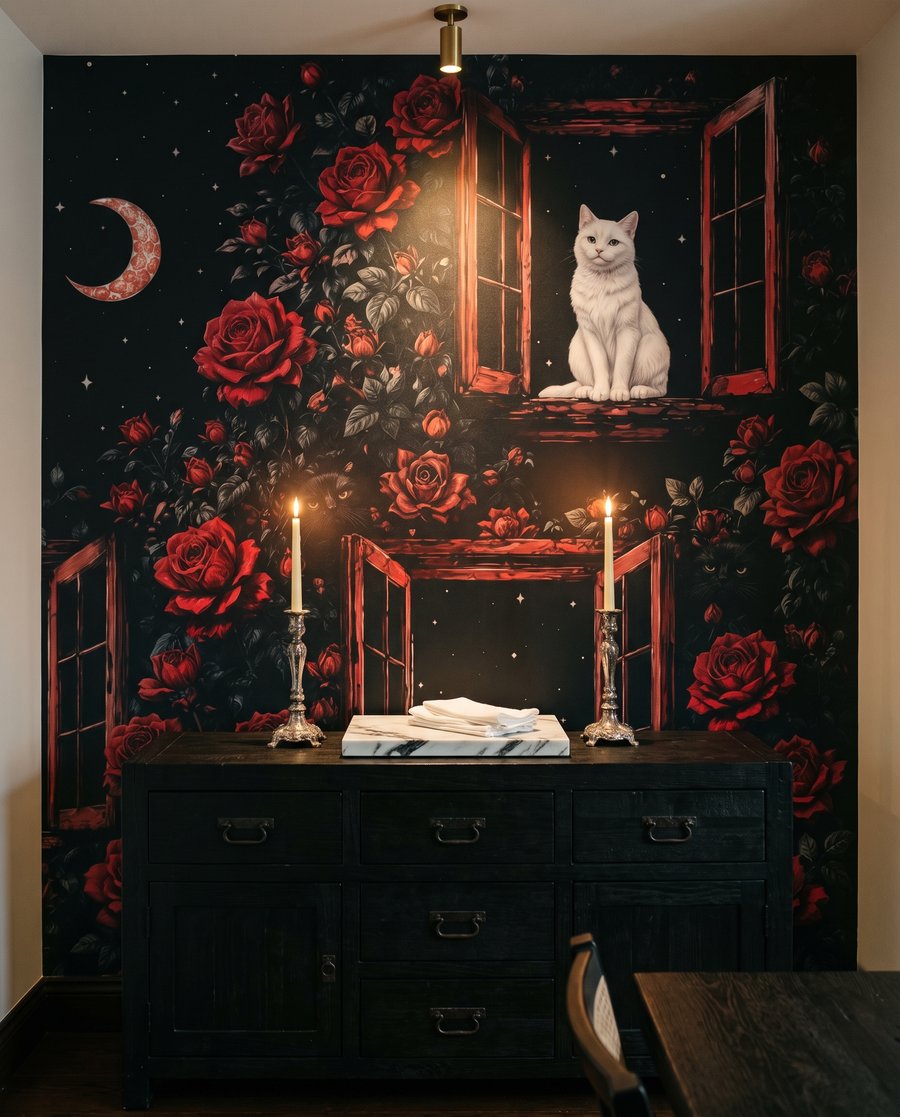 Gatos nas janelas abertas — interior 6