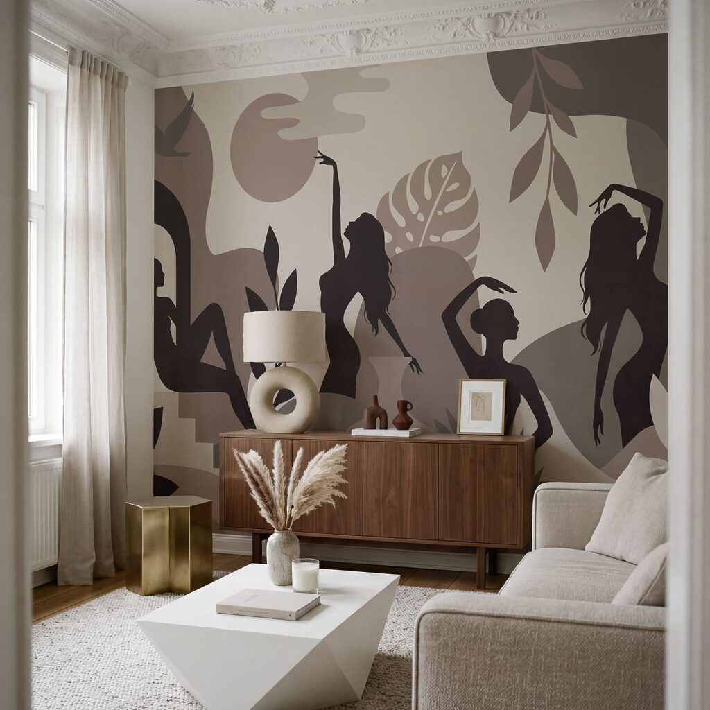 Mulheres em silhueta — interior 1