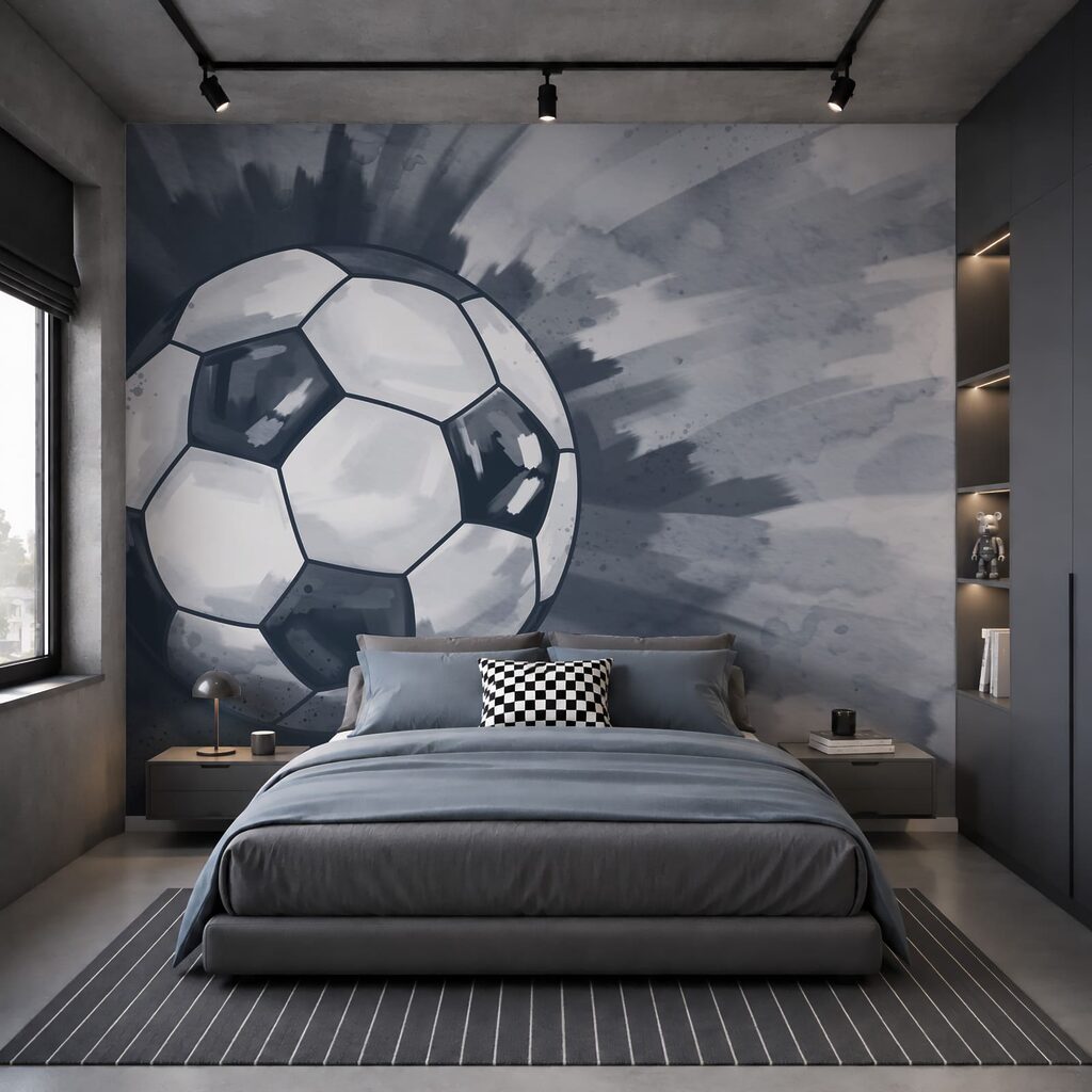 Futebol em tinta espalhada — interior 1