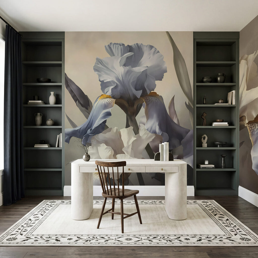 Írises em pinceladas clássicas — interior 3