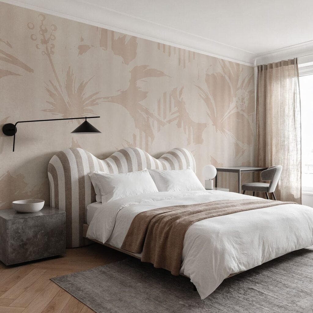 Folhas sobre riscas verticais — interior 2