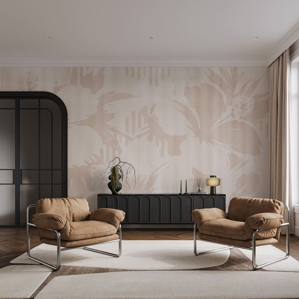 Folhas sobre riscas verticais — interior 3