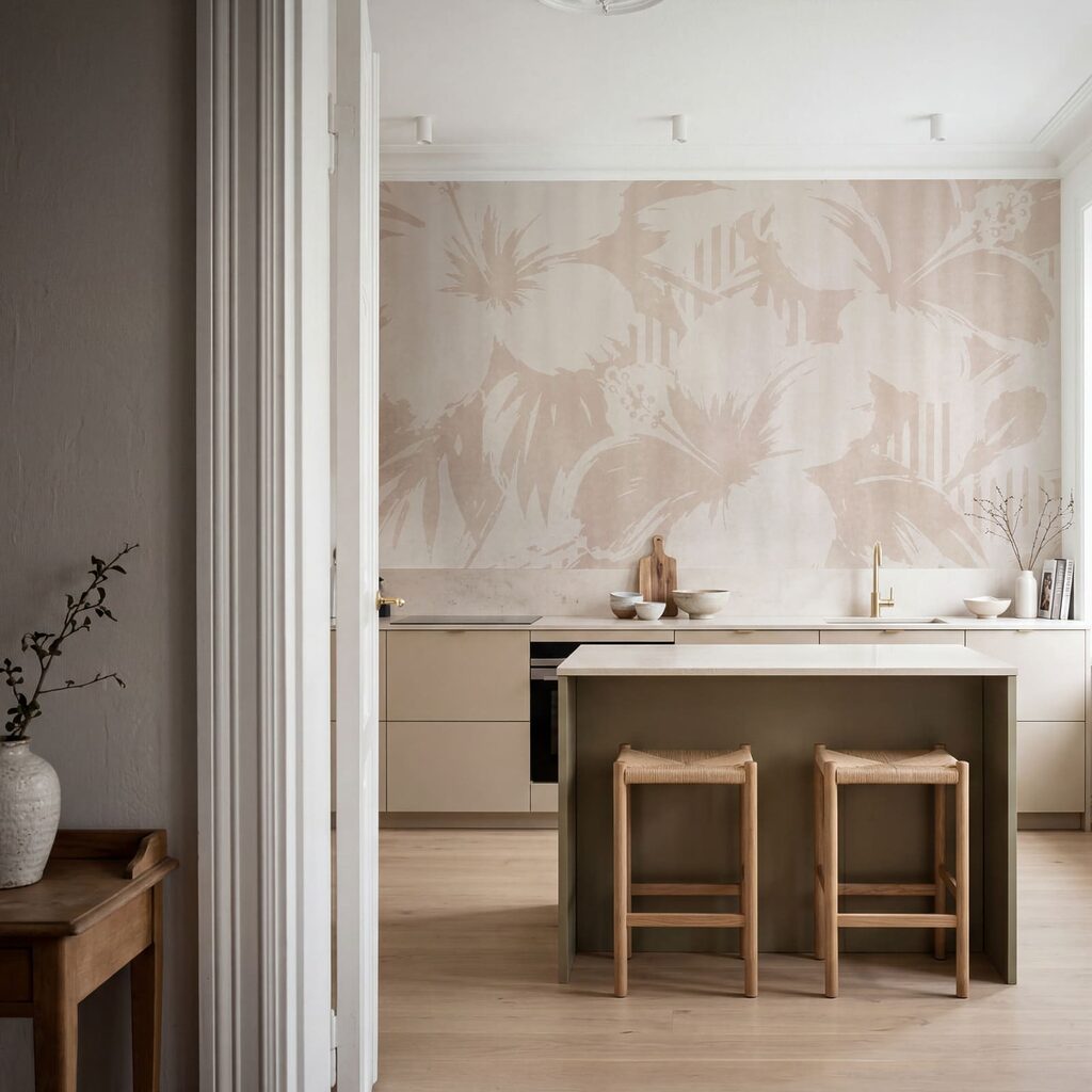Folhas sobre riscas verticais — interior 4