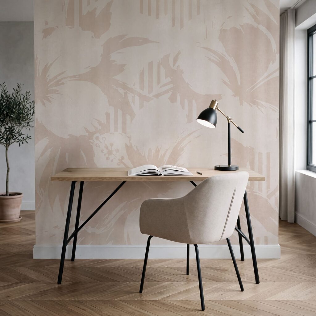 Folhas sobre riscas verticais — interior 5