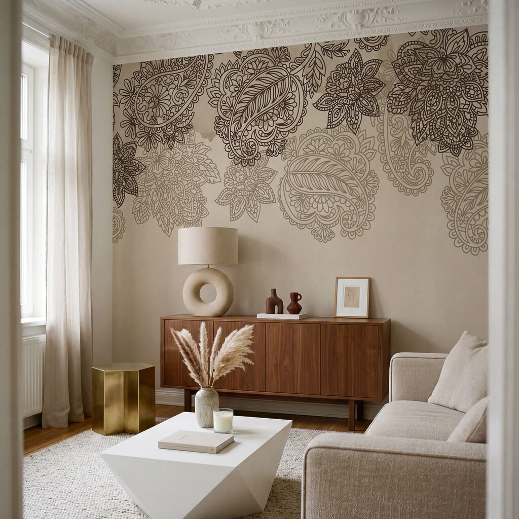 Motivos paisley no topo — interior 2